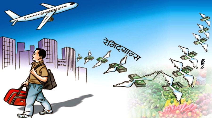 १४ वर्षमा रेमिट्यान्स आप्रवाह ८४ खर्ब ६६ अर्ब रुपैयाँ आयो